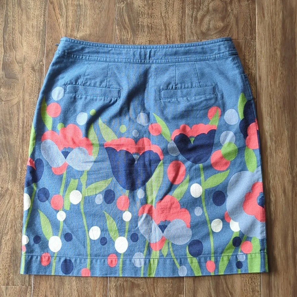 Boden 100% Cotton Floral Skirt
